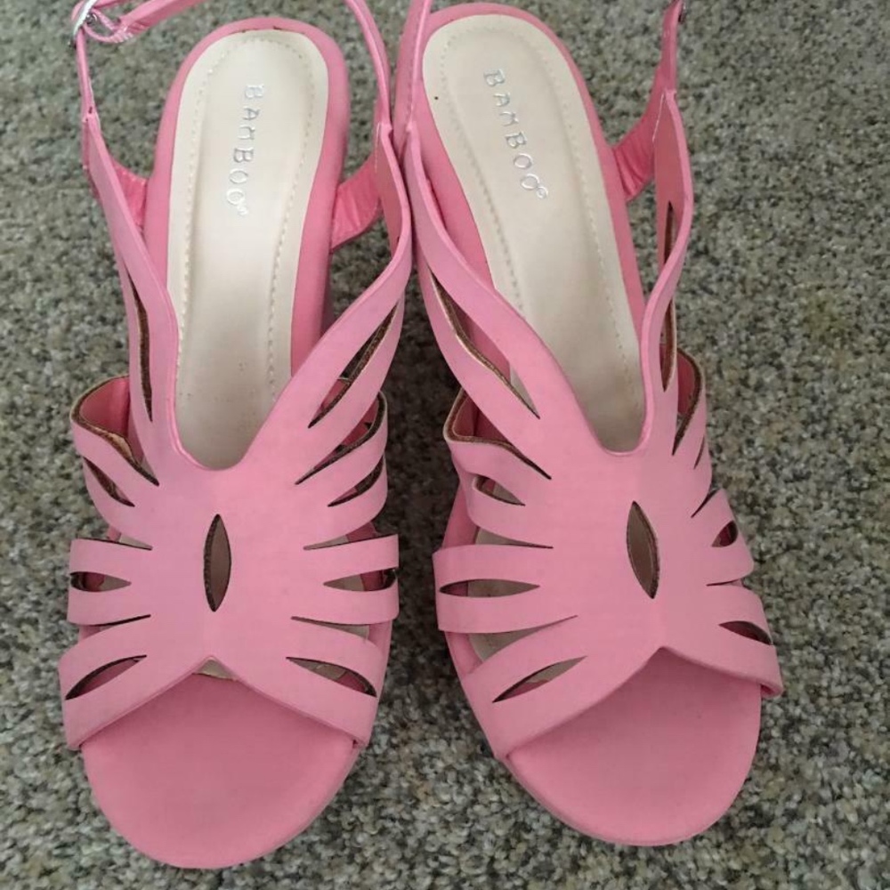 BAMBOO- Gorgeous womens pink Spring heels, NEW